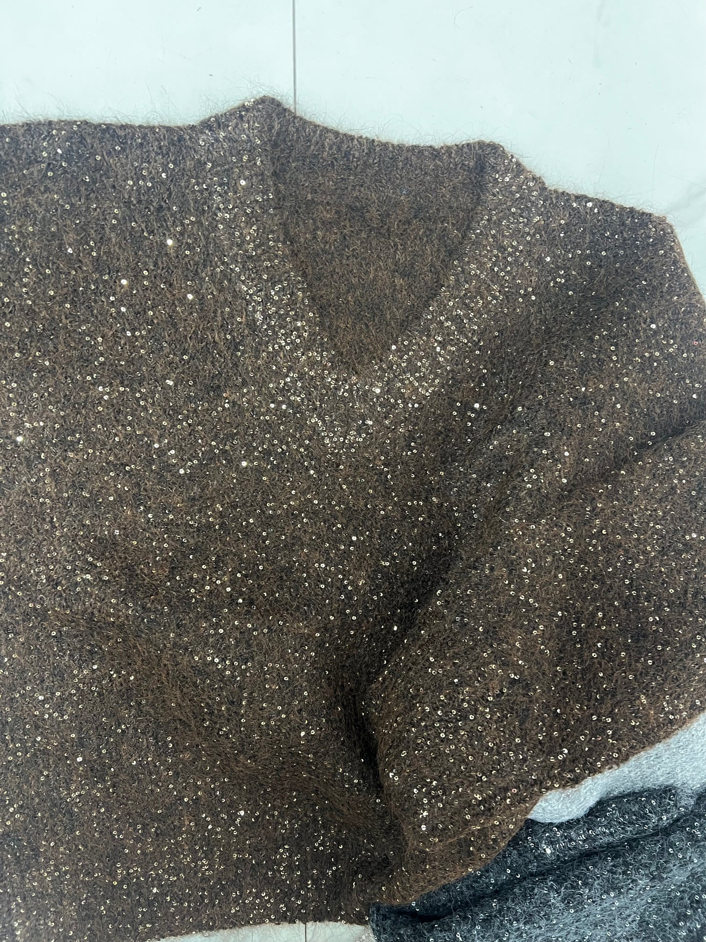 MAGLIONCINO MICRO PAILLETTES blu/sabbia/grigio chiaro/grigio scuro/cioccolato/panna