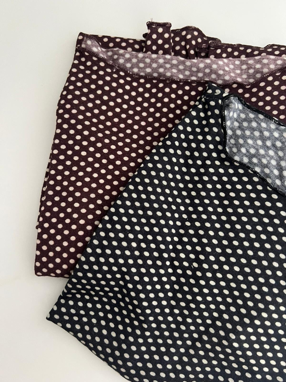 MAGLIA MISTO CASHMERE POIS nera/bordeaux