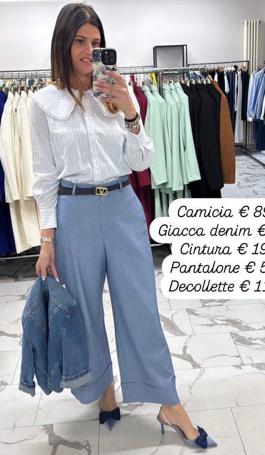 DIXIE CAMICIA RIGATA MAXI COLLETTO DIXIE