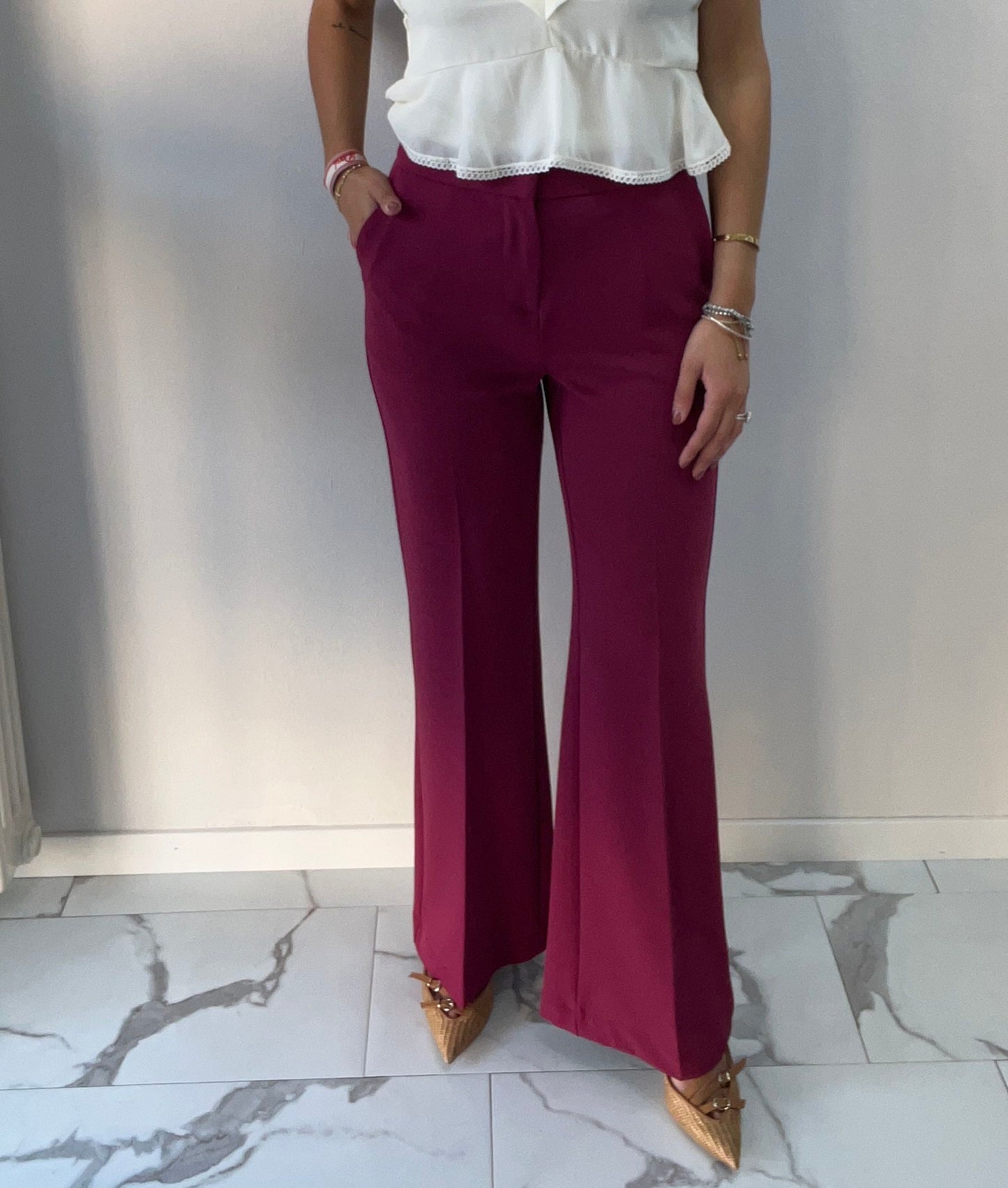 MARYLEY PANTALONE TULIPANO SANGRIA MARYLEY