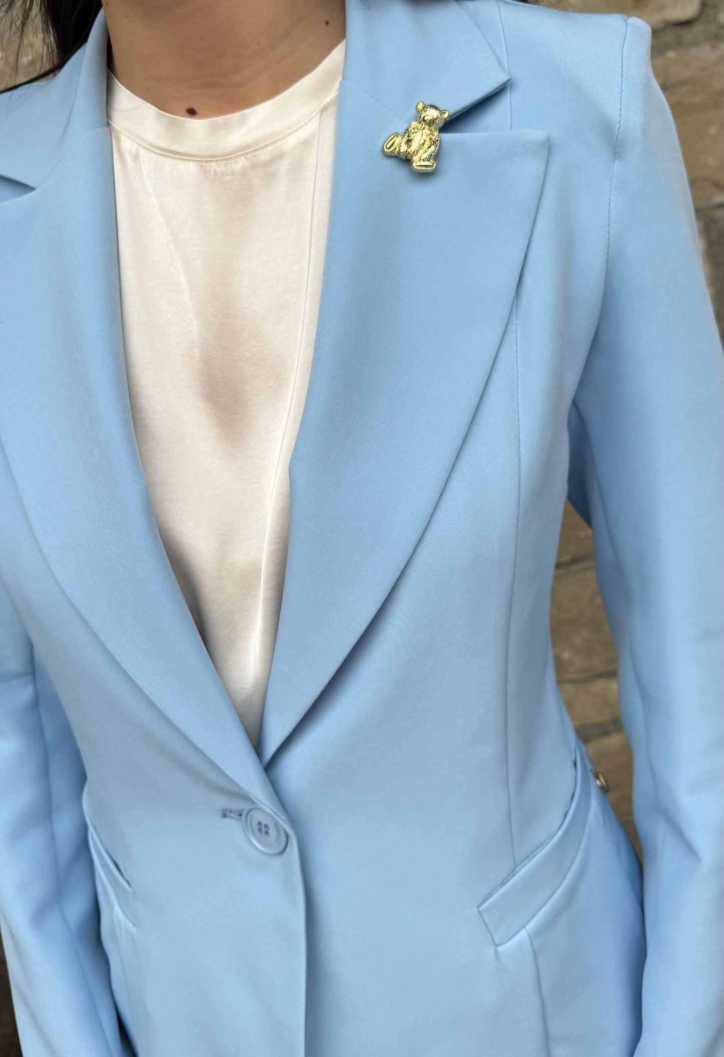 MARYLEY PANTALONE BASIC AZZURRO MARYLEY