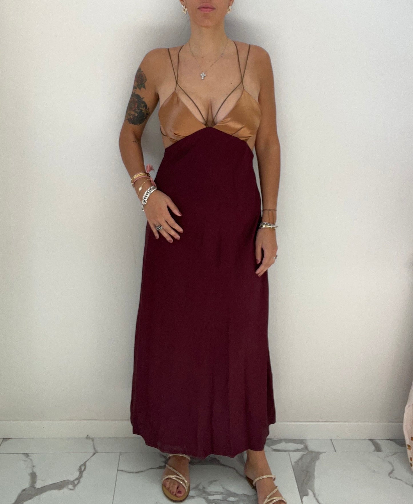 DIXIE ABITO LUNGO SANGRIA CAMMELLO SARA