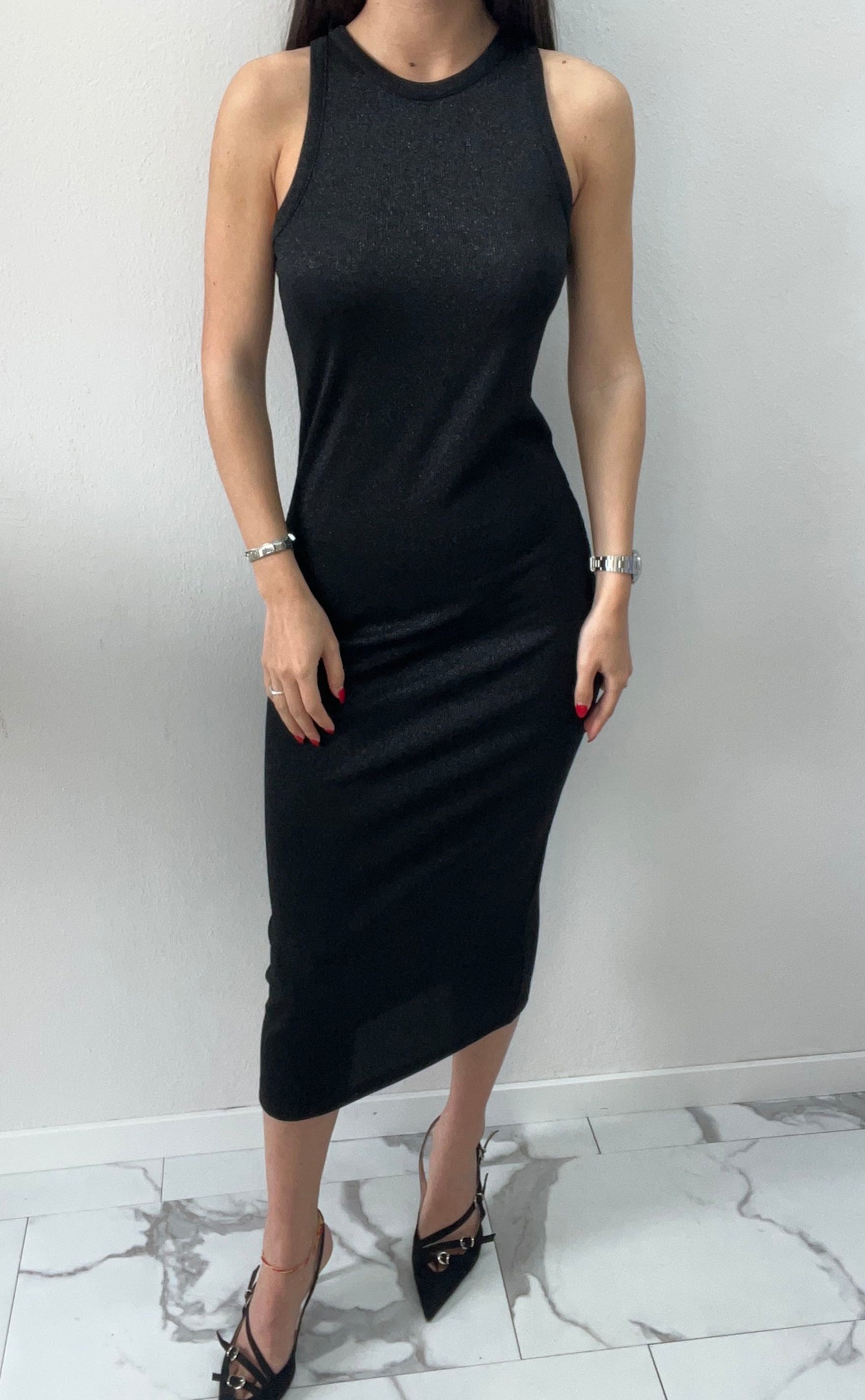VICOLO ABITO LUREX SMANICATO NERO TU