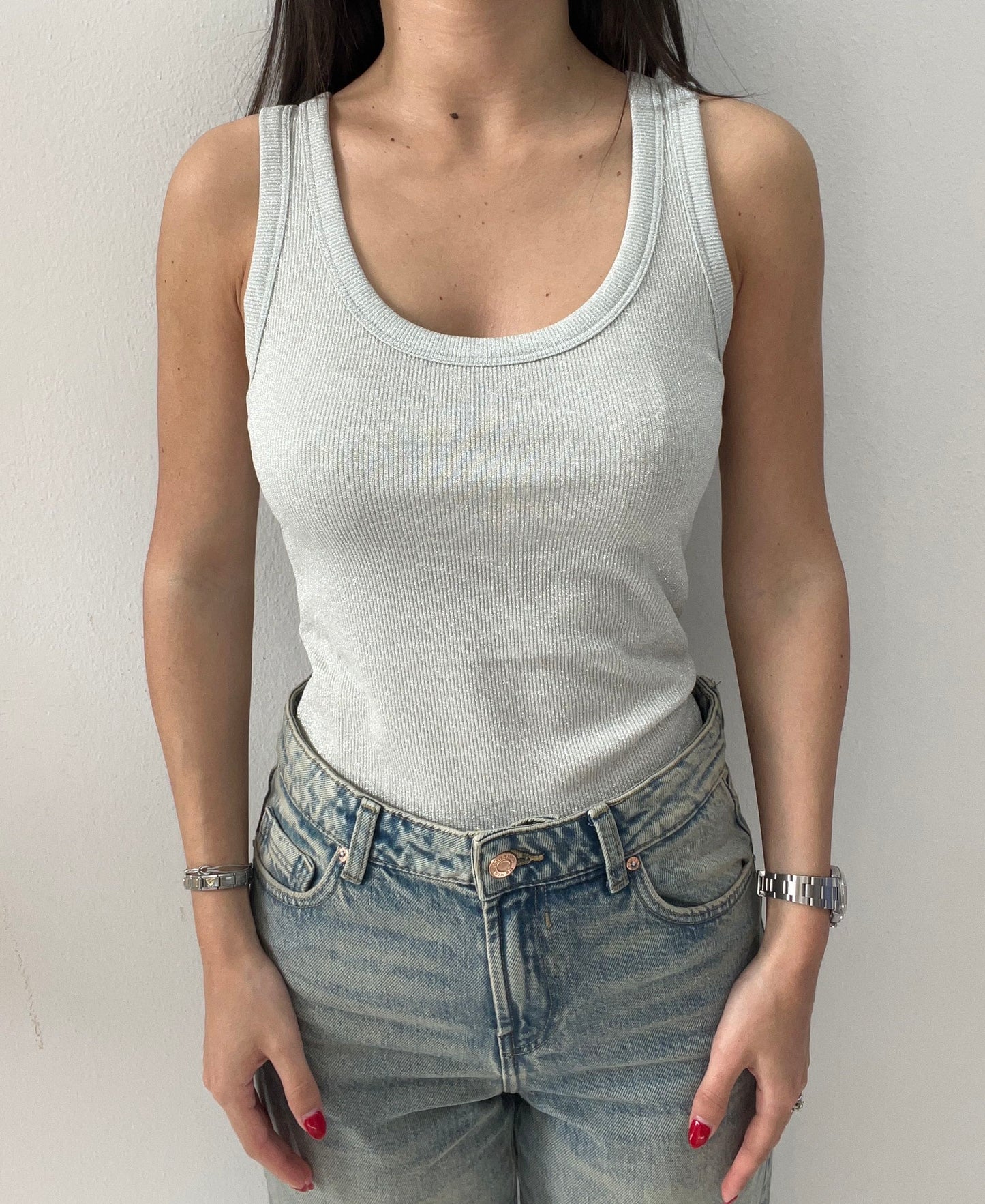VICOLO CANOTTA LUREX ARGENTO