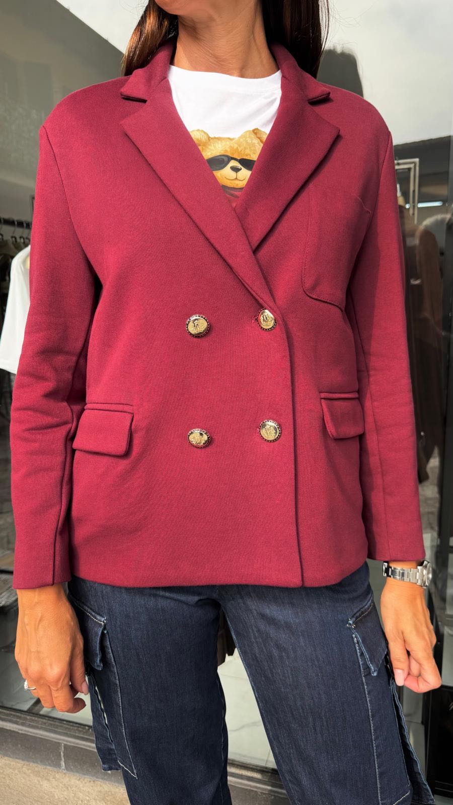 GIACCA IN FELPA DOPPIOPETTO VINACCIA