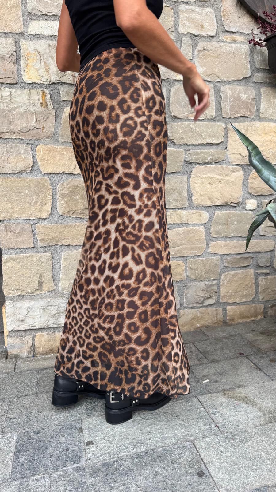 GONNA MACULATA TULLE STRETCH