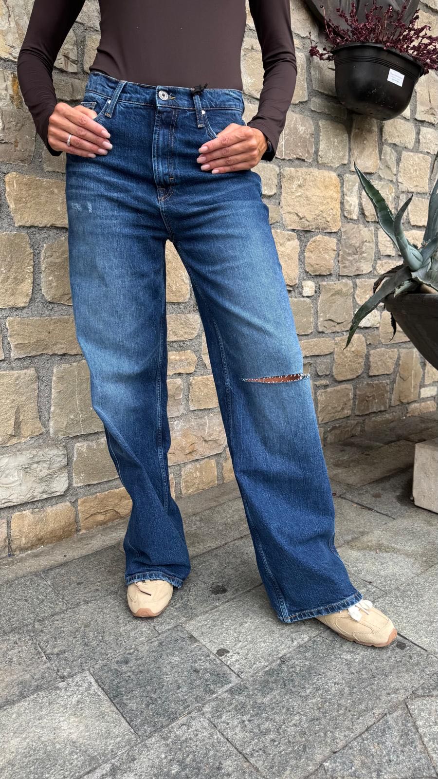 JEANS DENVER STRAPPO GINOCCHIO