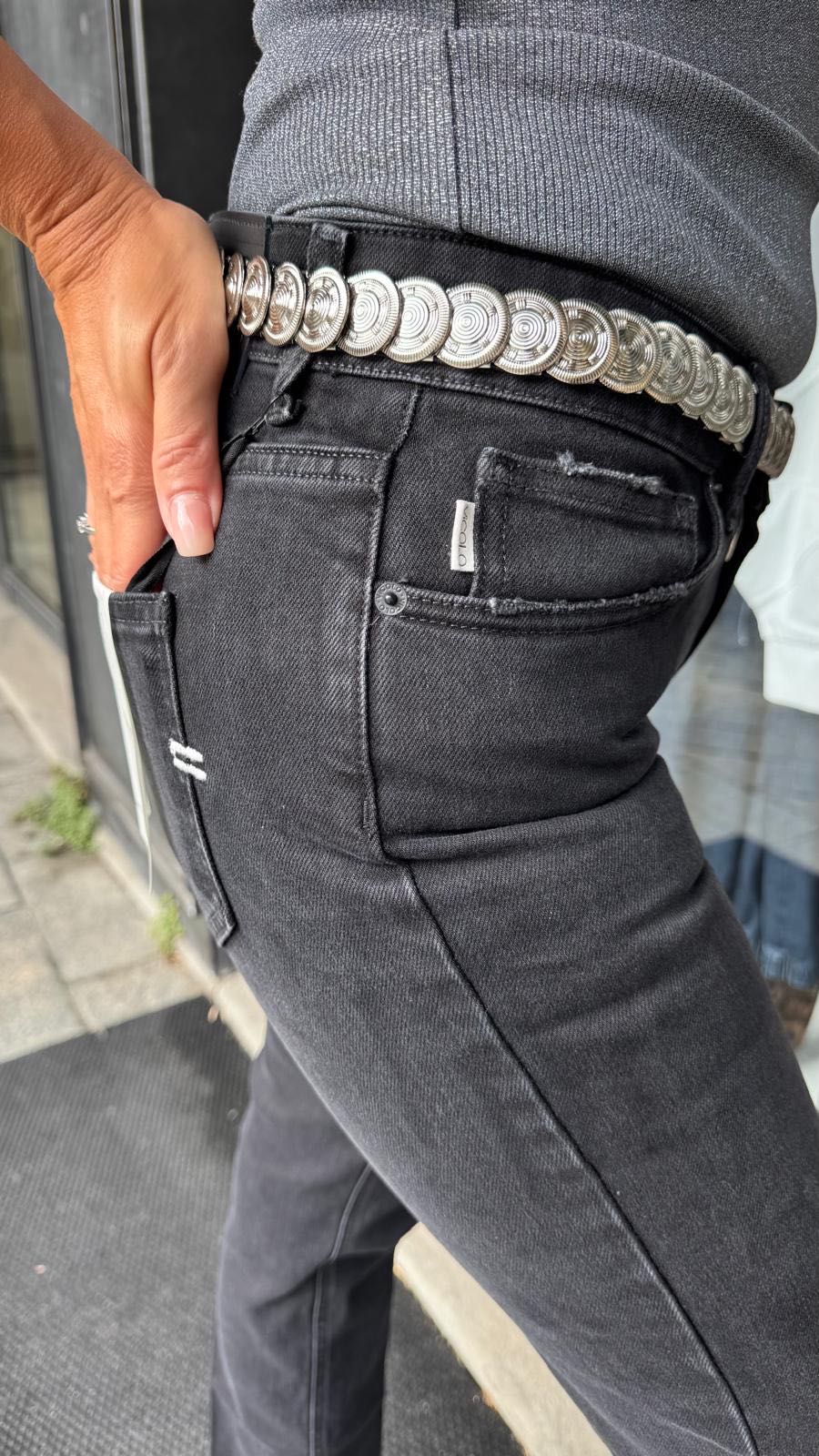 JEANS DAISY NERO SLAVATO
