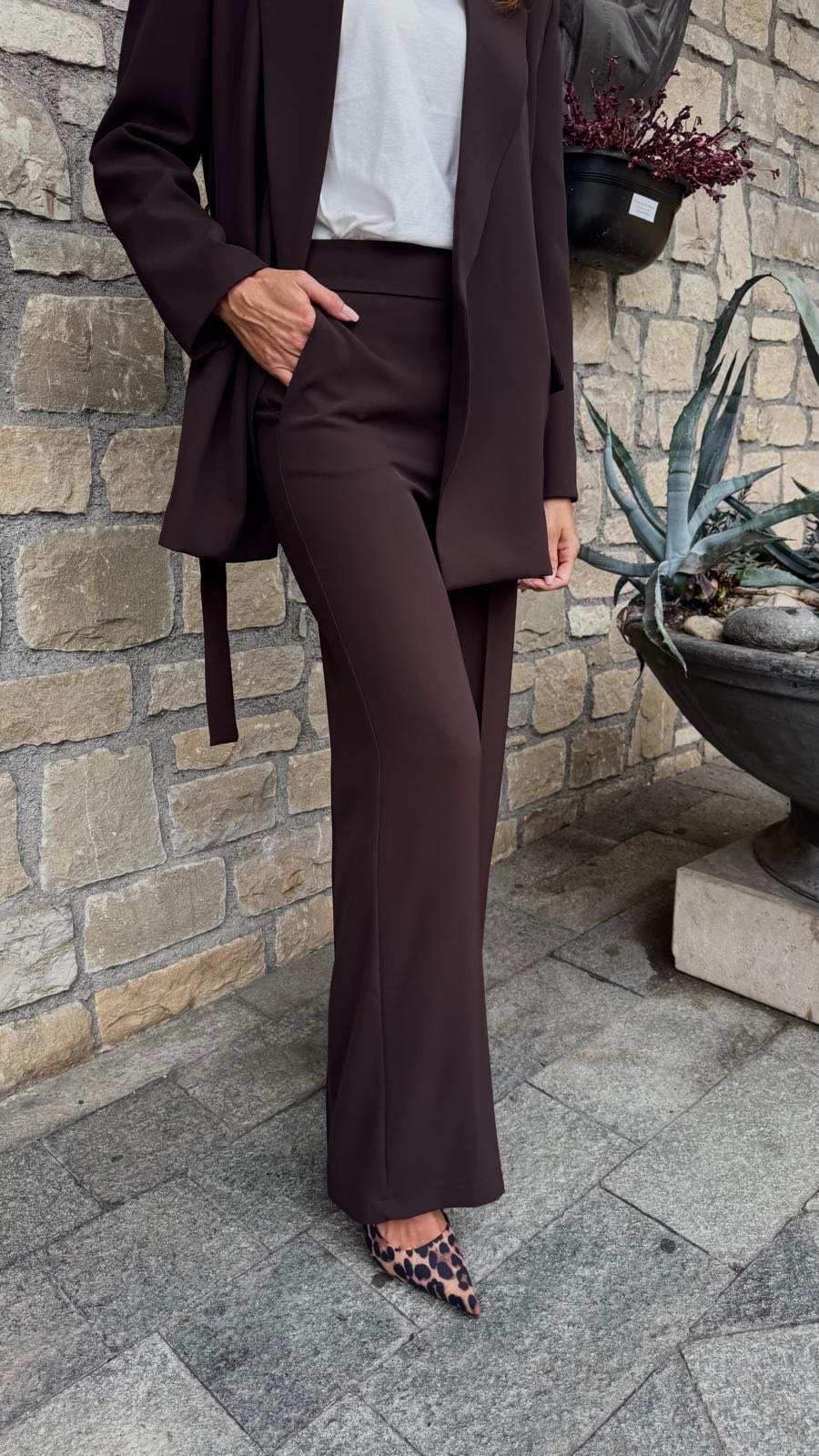PANTALONE FLUIDO CIOCCOLATO