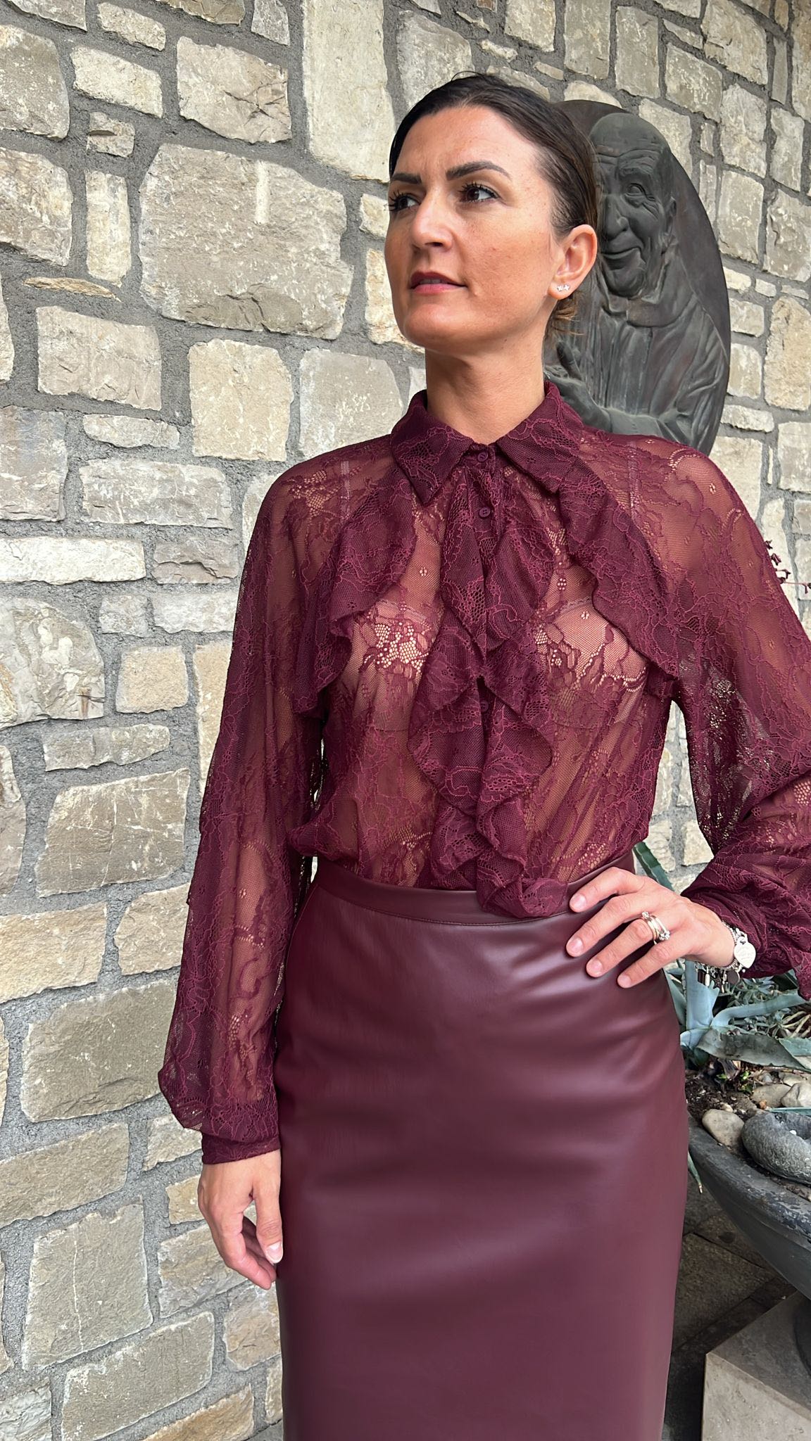 CAMICIA PIZZO PRUGNA
