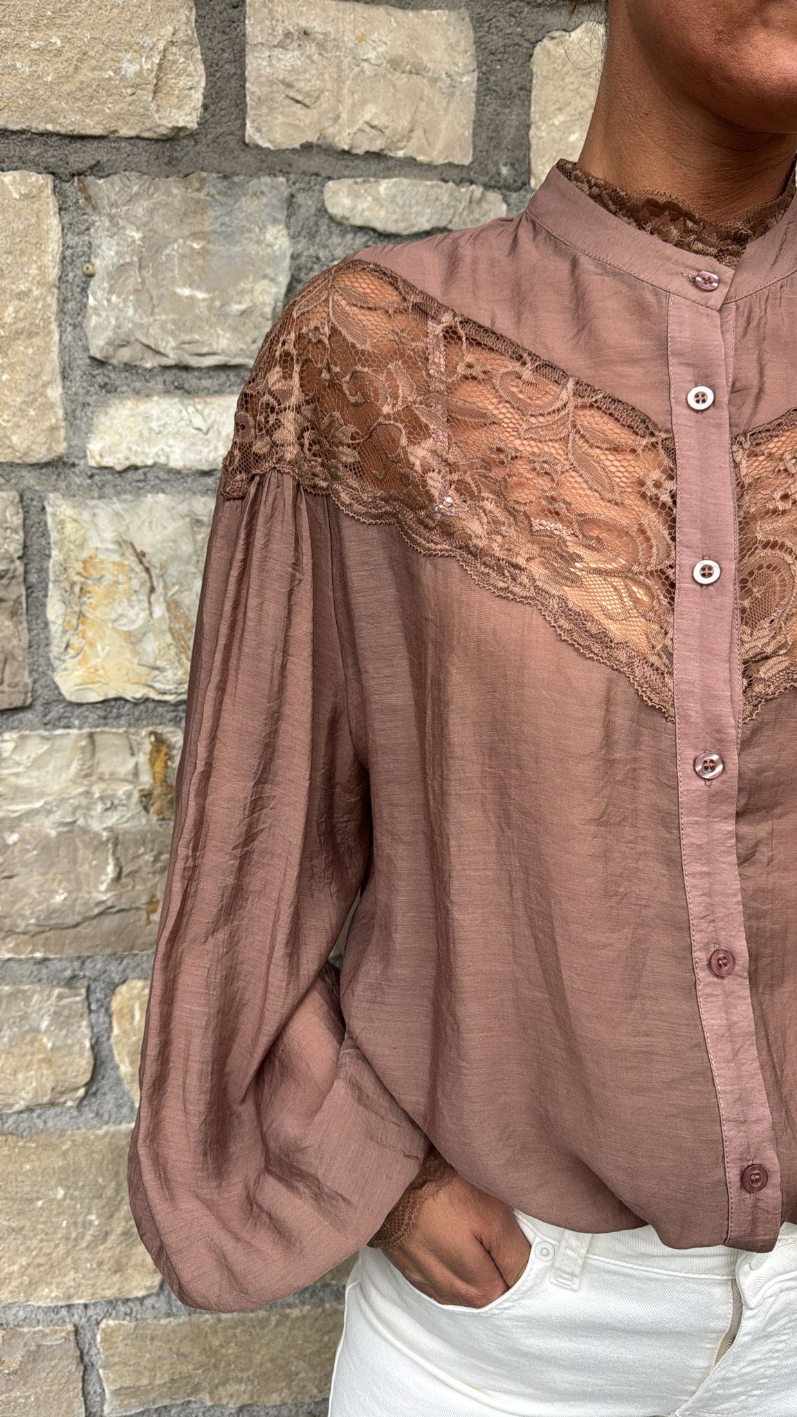 CAMICIA AMPIA PIZZO MOUSSE
