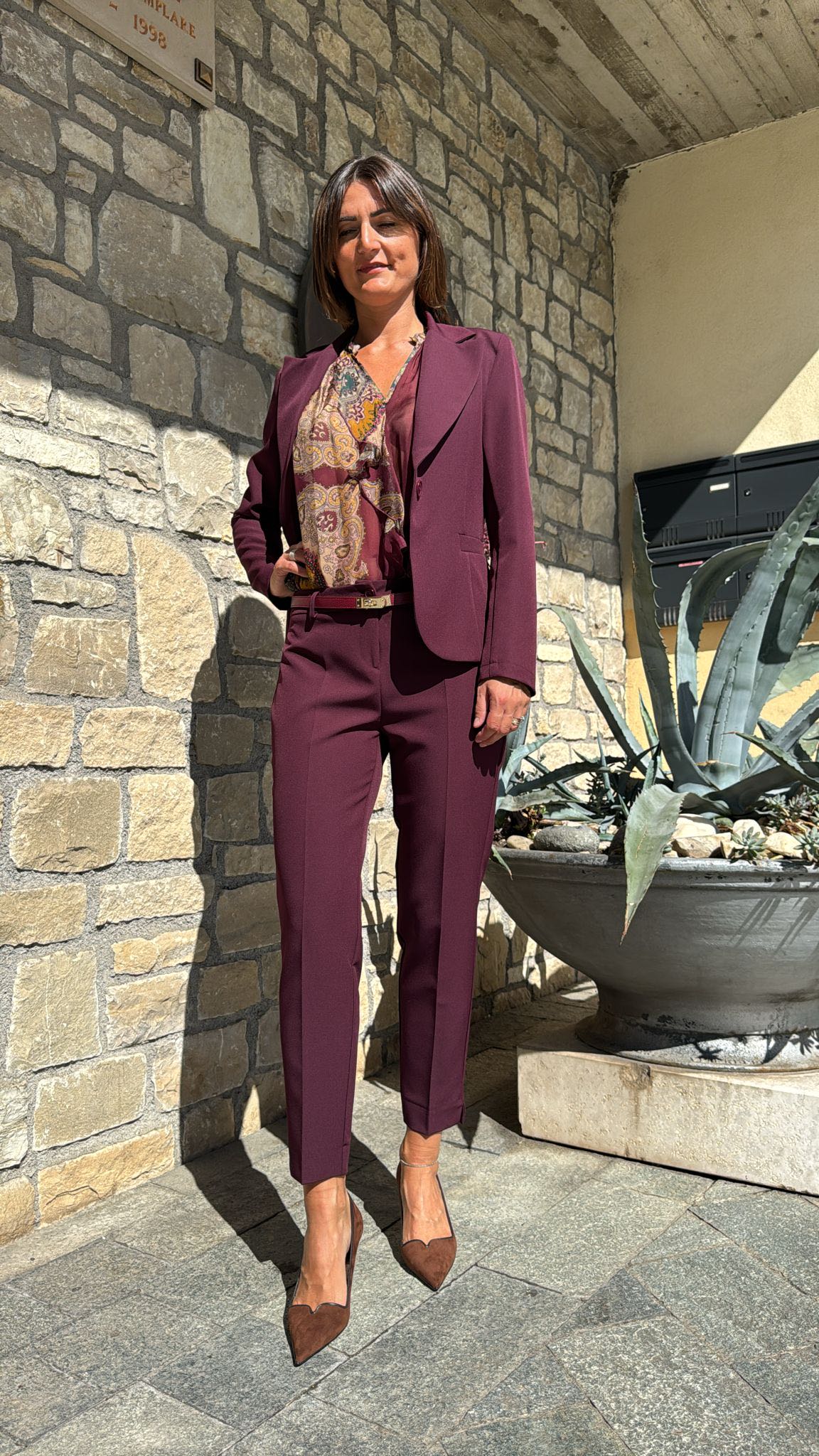 TAILLEUR BASIC BORDEAUX