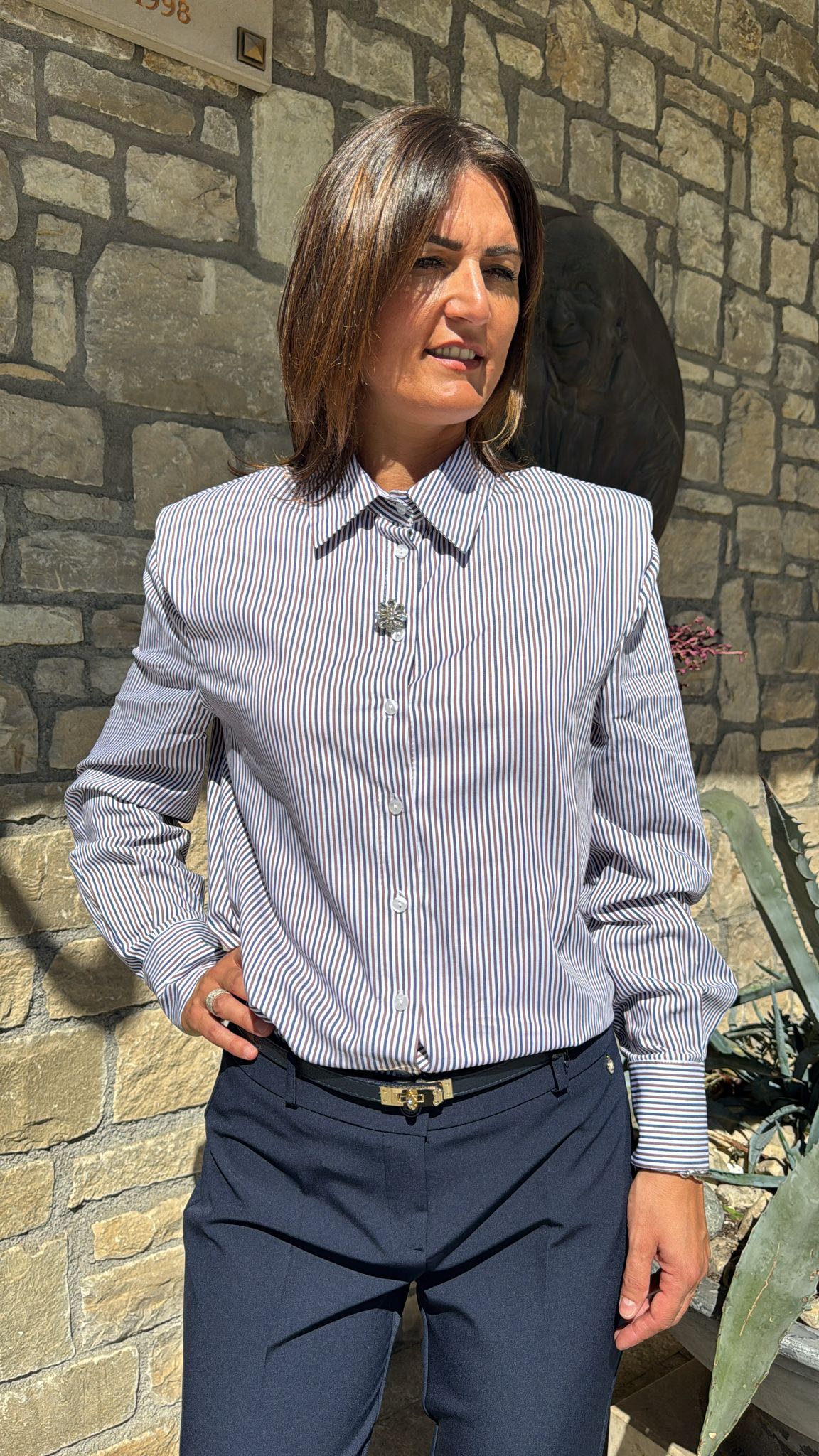 CAMICIA RIGATA SPILLA