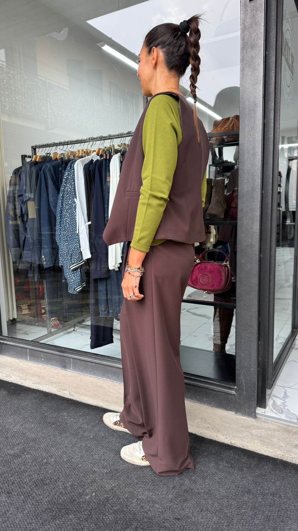 COMPLETO GILET CIOCCOLATO