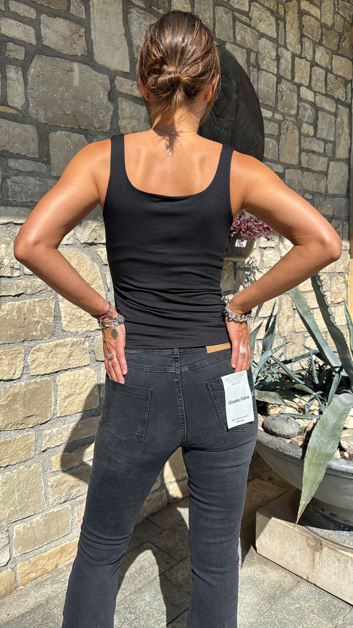 JEANS GISELE FLARE NERO