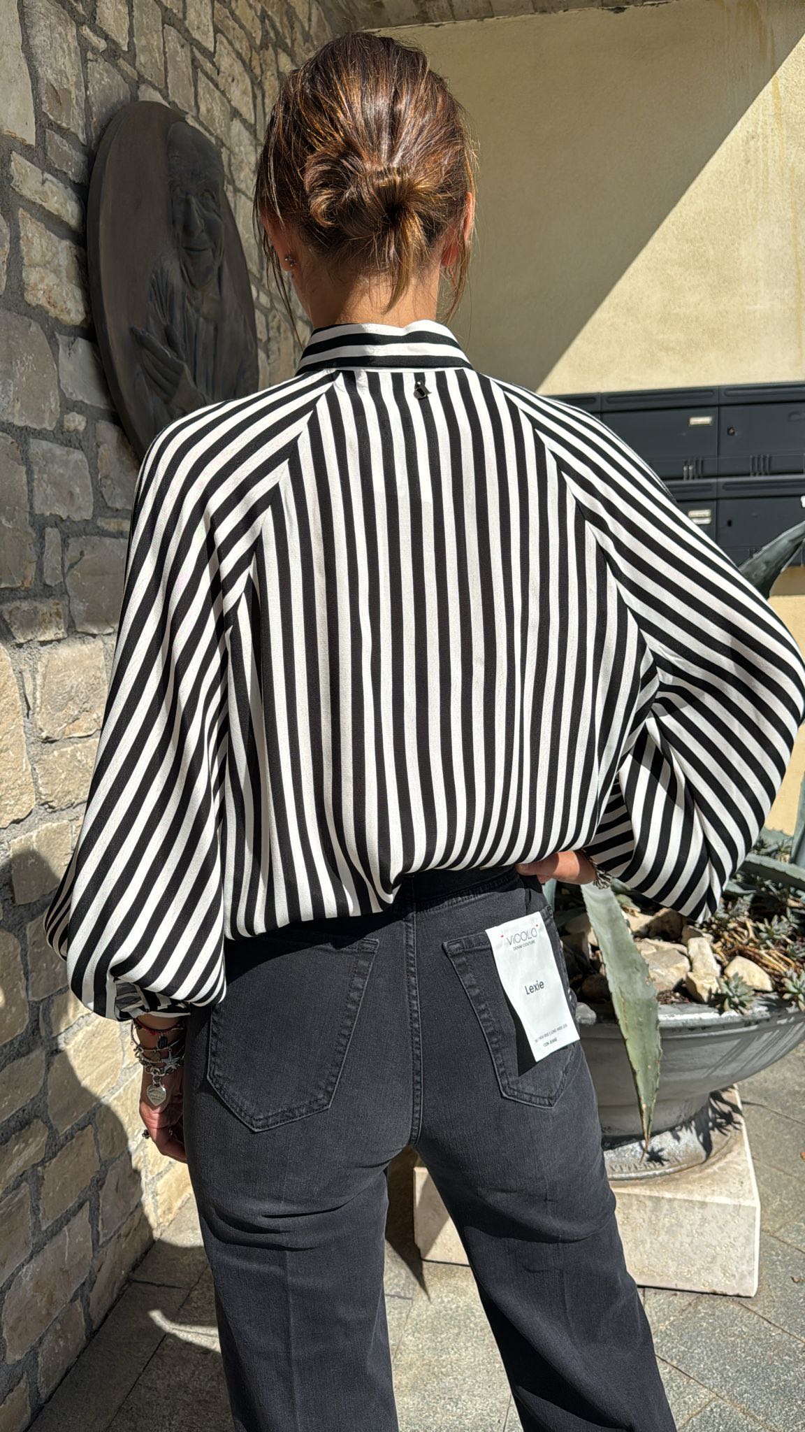 CAMICIA RIGATA NERA
