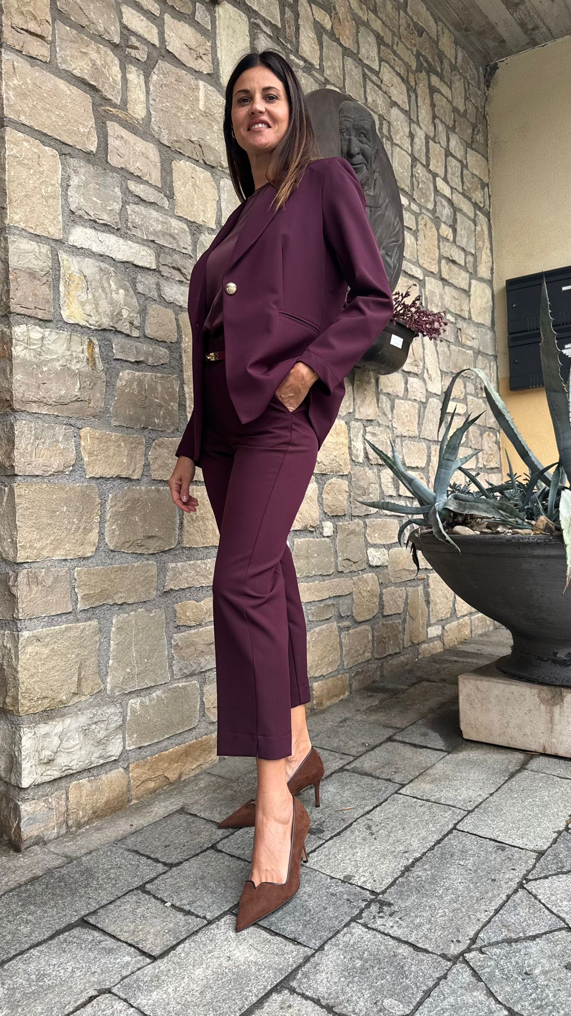 PANTALONE IRIS BORDEAUX