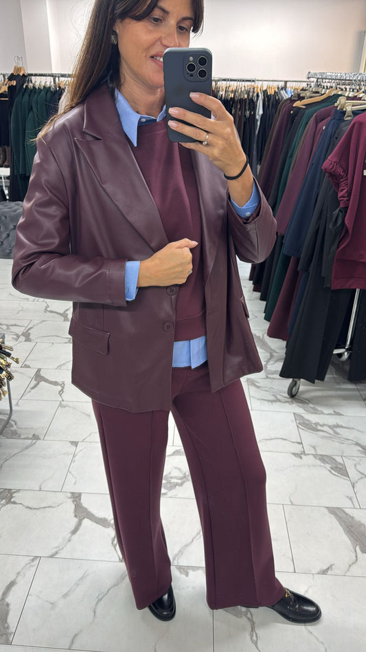 GIACCA ECOPELLE BORDEAUX