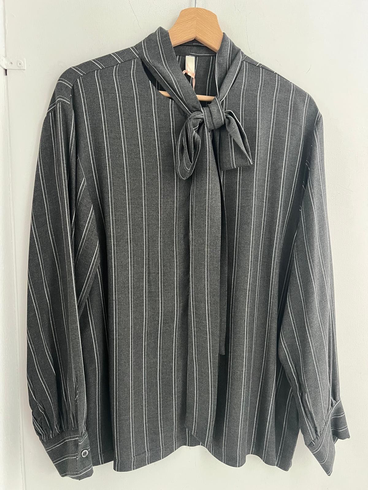 CAMICIA GESSATA FIOCCO GRIGIO SCURO