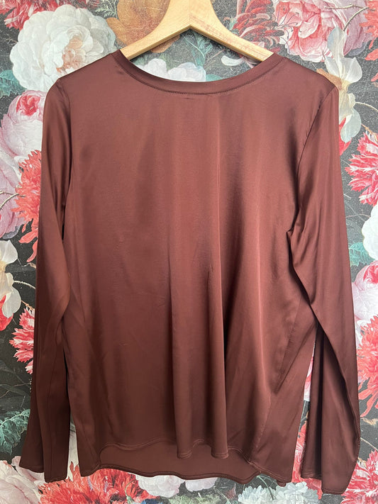 MAGLIA VISCOSA MANICA LUNGA CIOCCOLATO