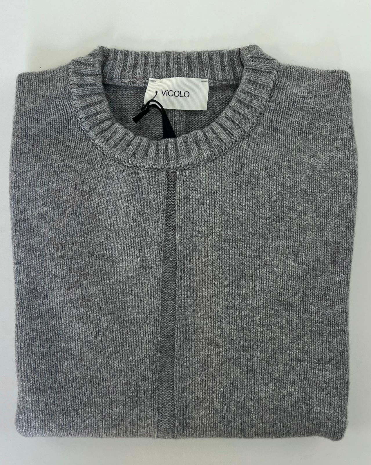 GILET IN MAGLIA RIGA GRIGIO
