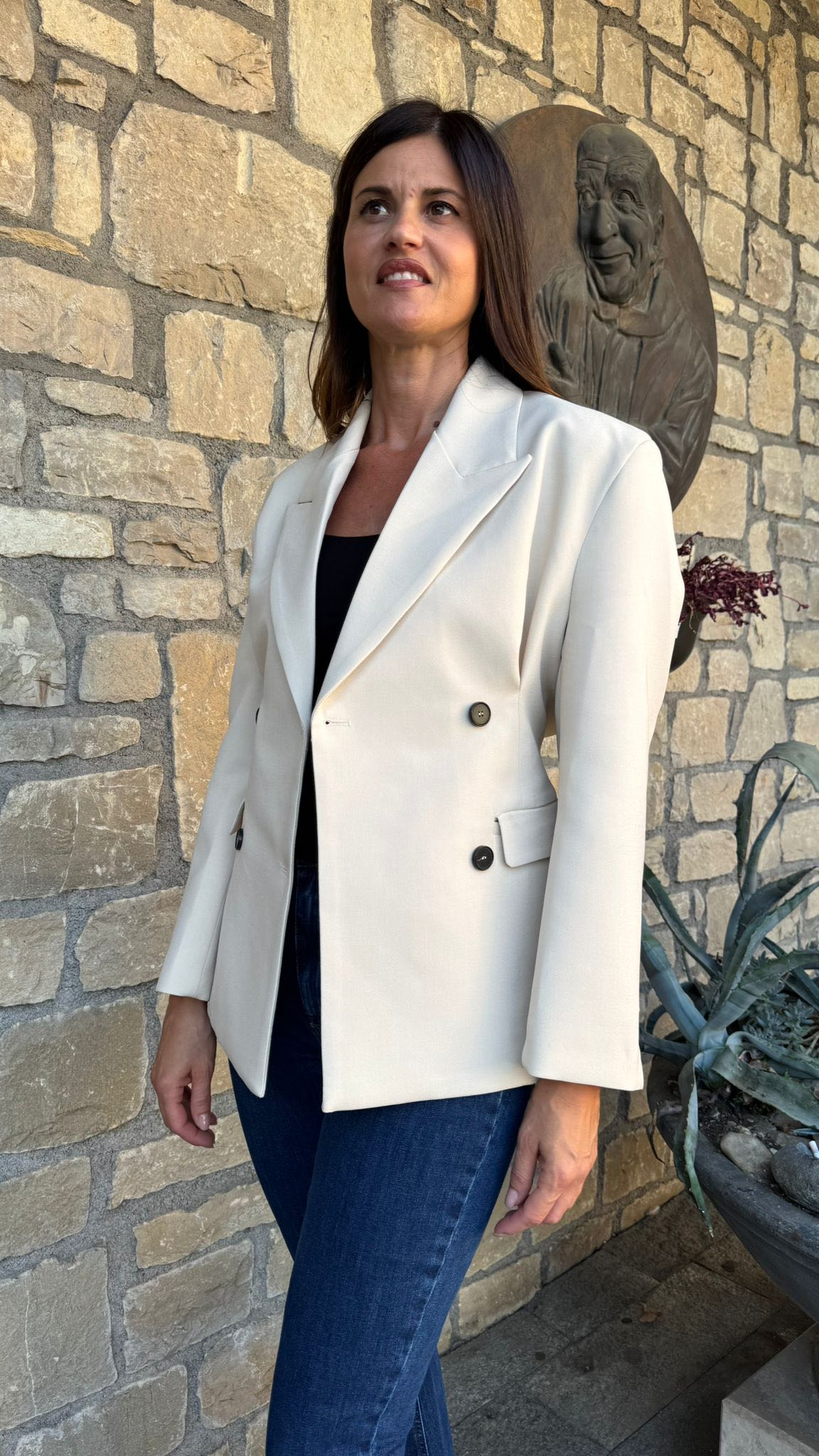 GIACCA SARTORIALE PENCE POSTERIORE BURRO