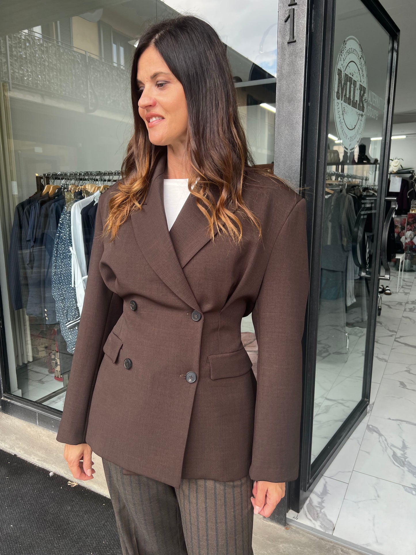 GIACCA SARTORIALE PENCE POSTERIORE CIOCCOLATO