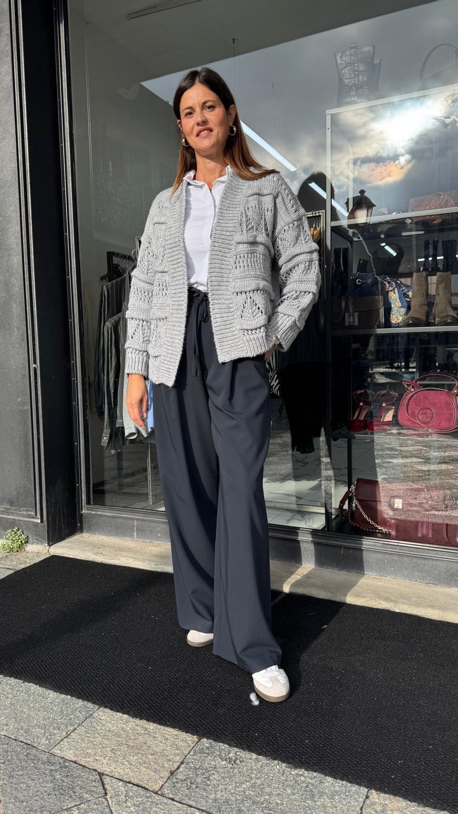 PANTALONE PALAZZO COULISSE PENCE BLU
