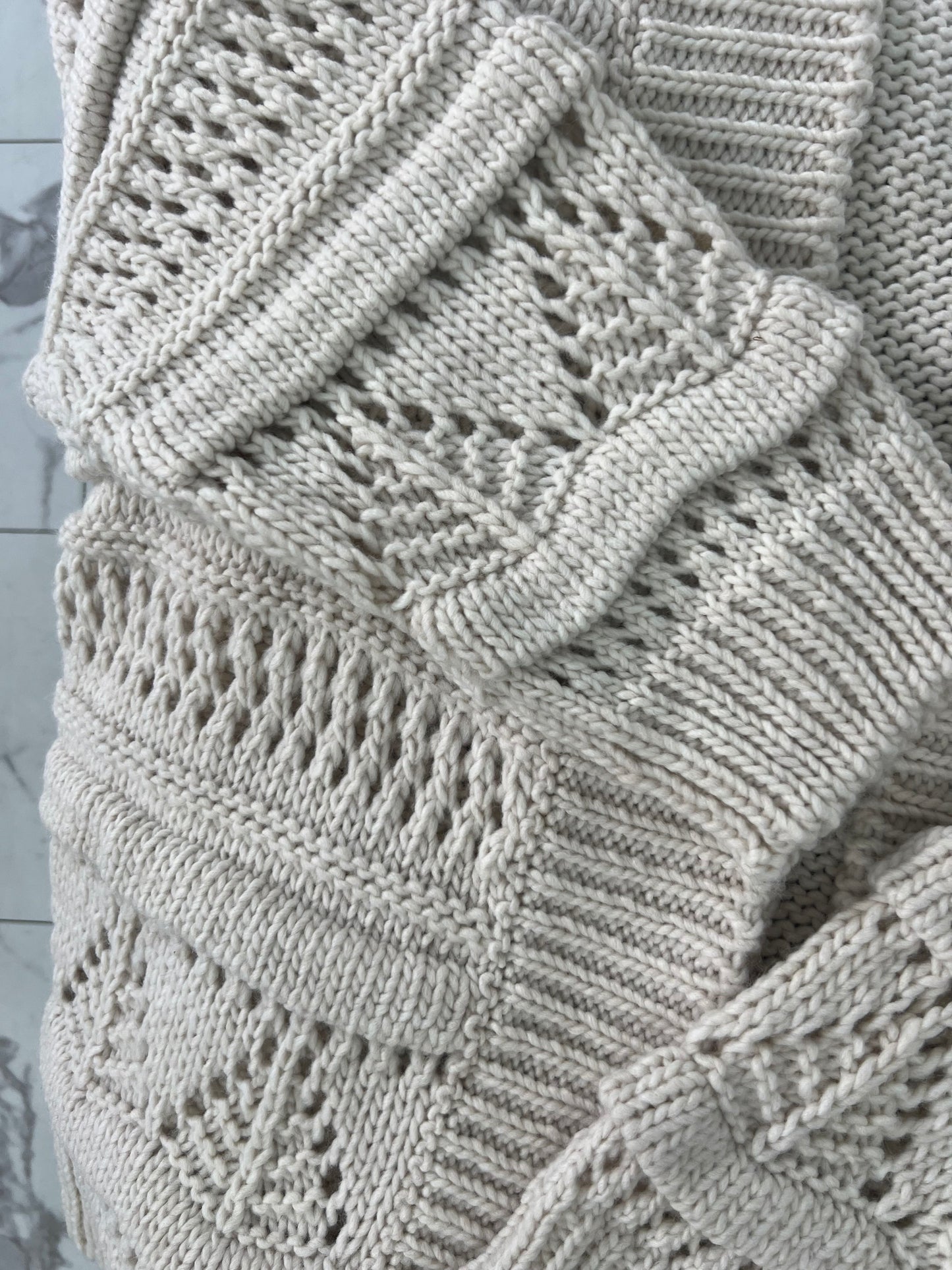 CARDIGAN APERTO TRAFORATO PANNA