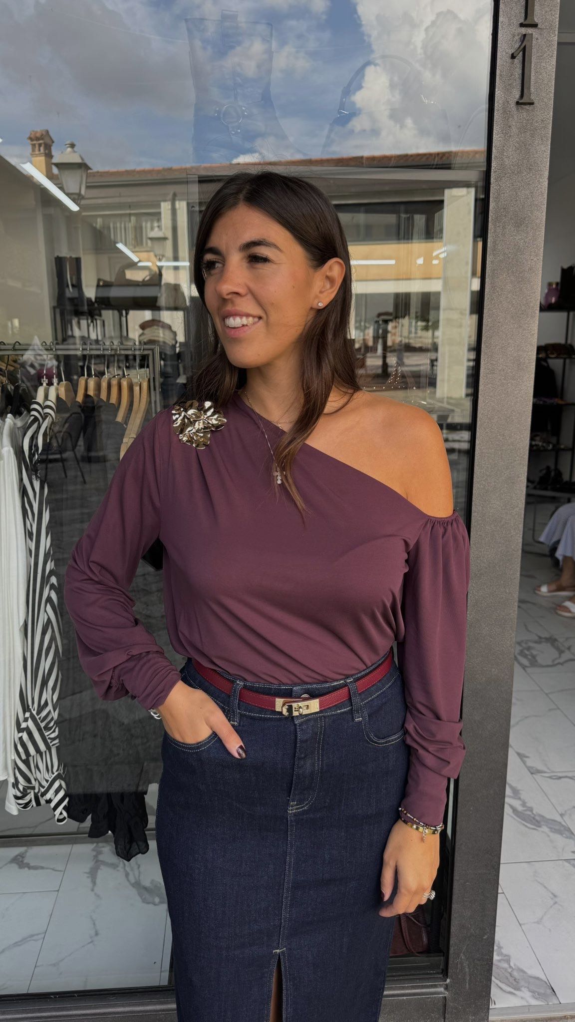 MAGLIA SPILLA MELANZANA