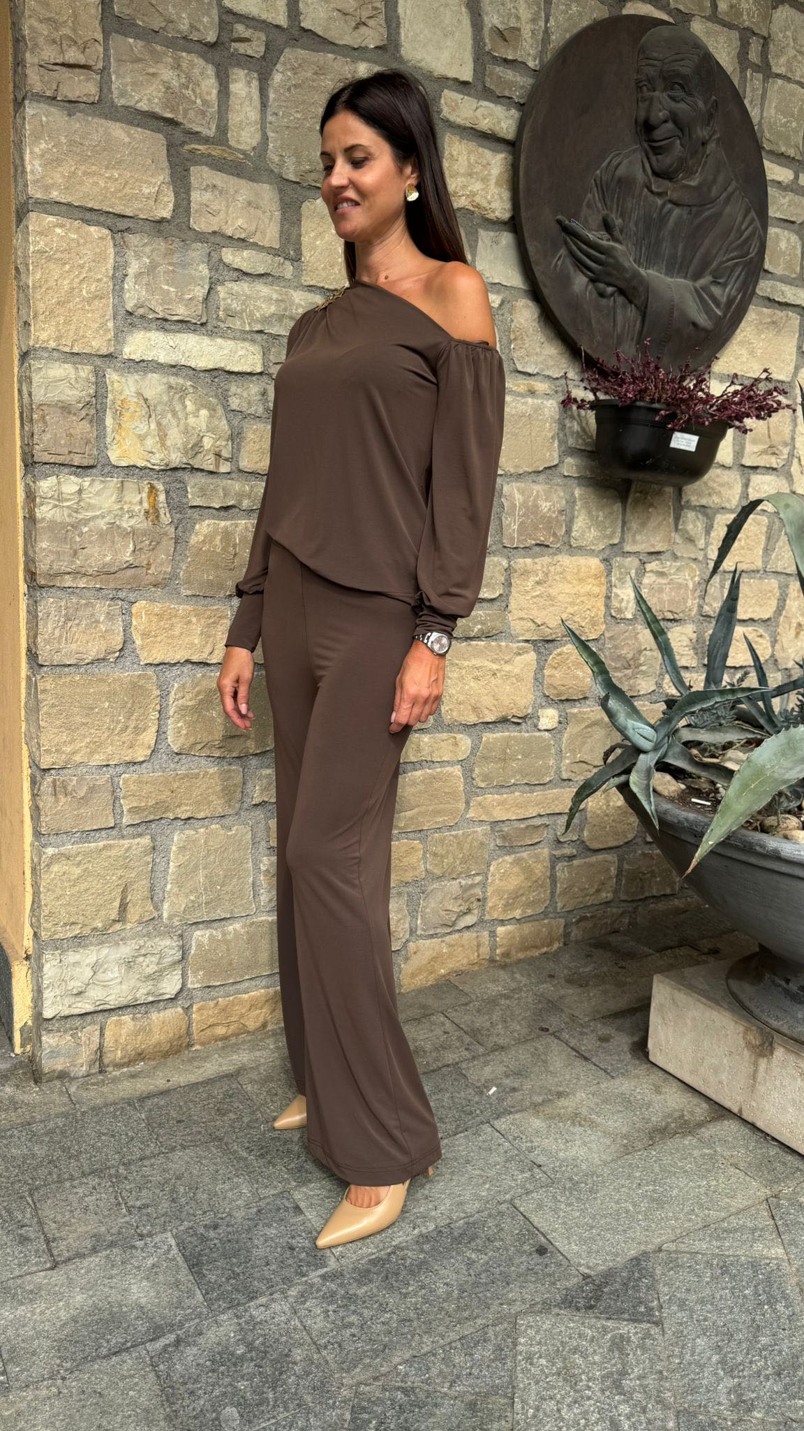 PANTALONE FLUIDO CIOCCOLATO