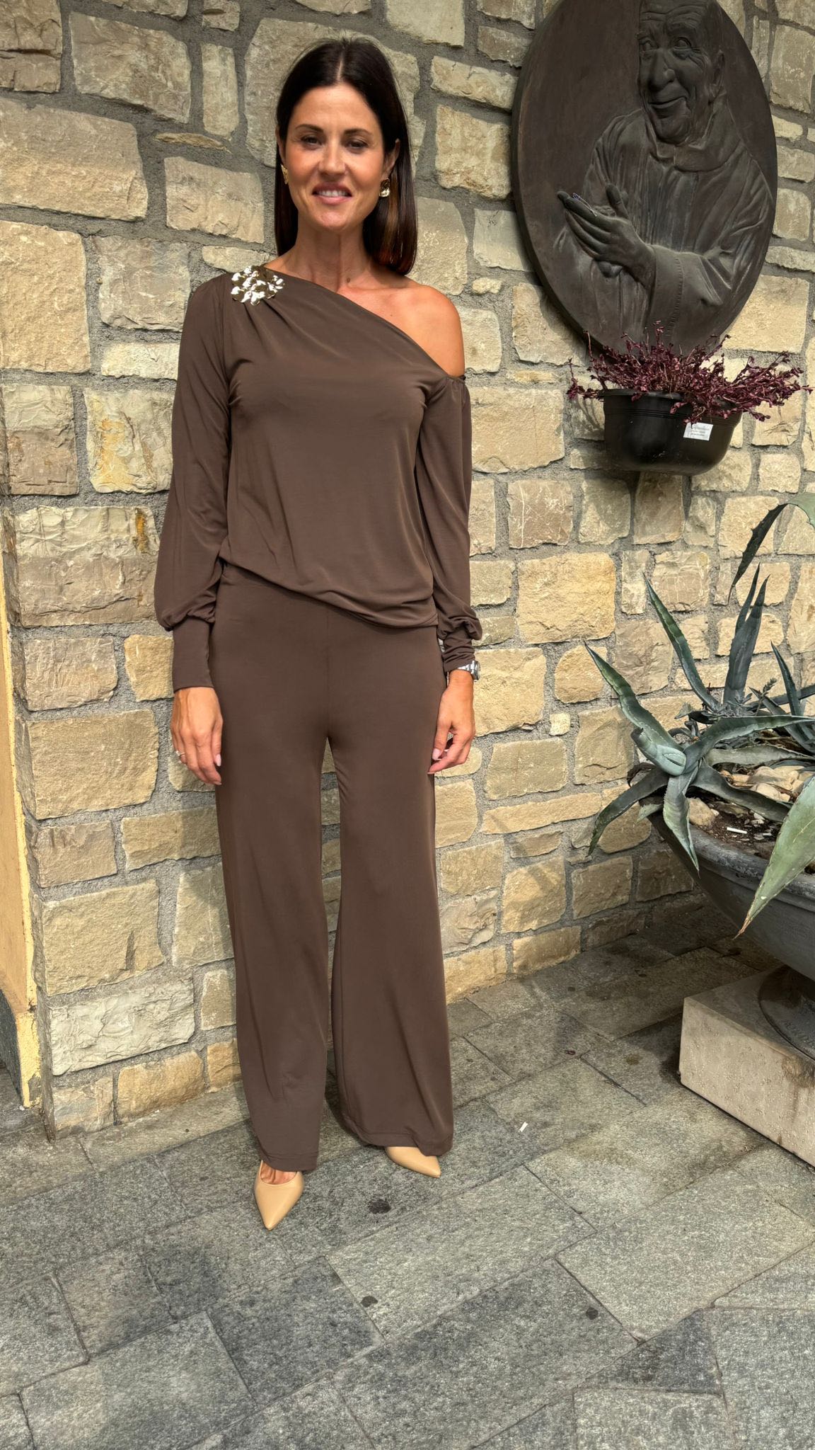PANTALONE FLUIDO CIOCCOLATO