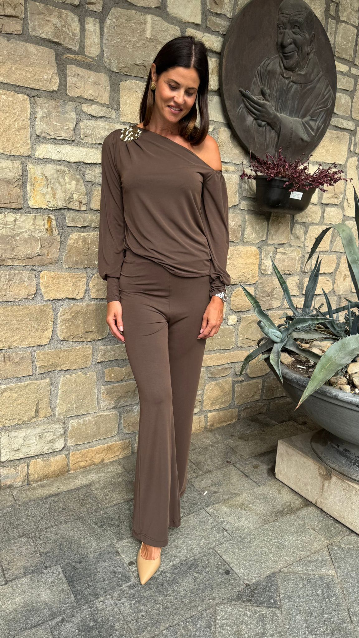 PANTALONE FLUIDO CIOCCOLATO