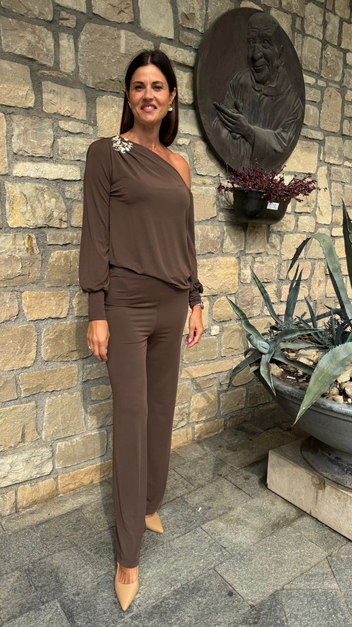 PANTALONE FLUIDO CIOCCOLATO