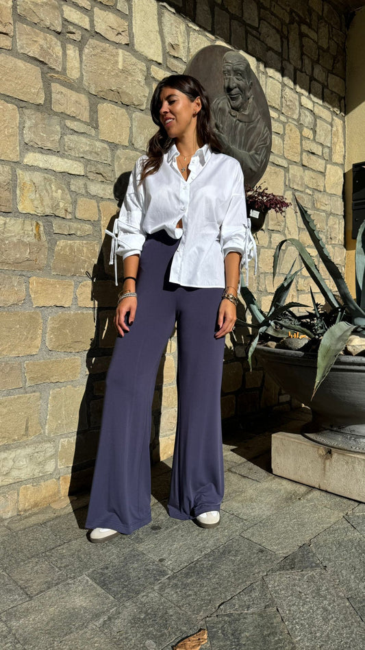 PANTALONE FLUIDO BLU