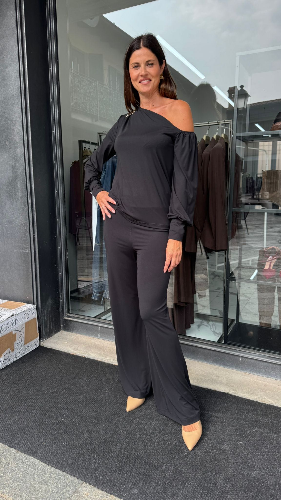 PANTALONE FLUIDO NERO