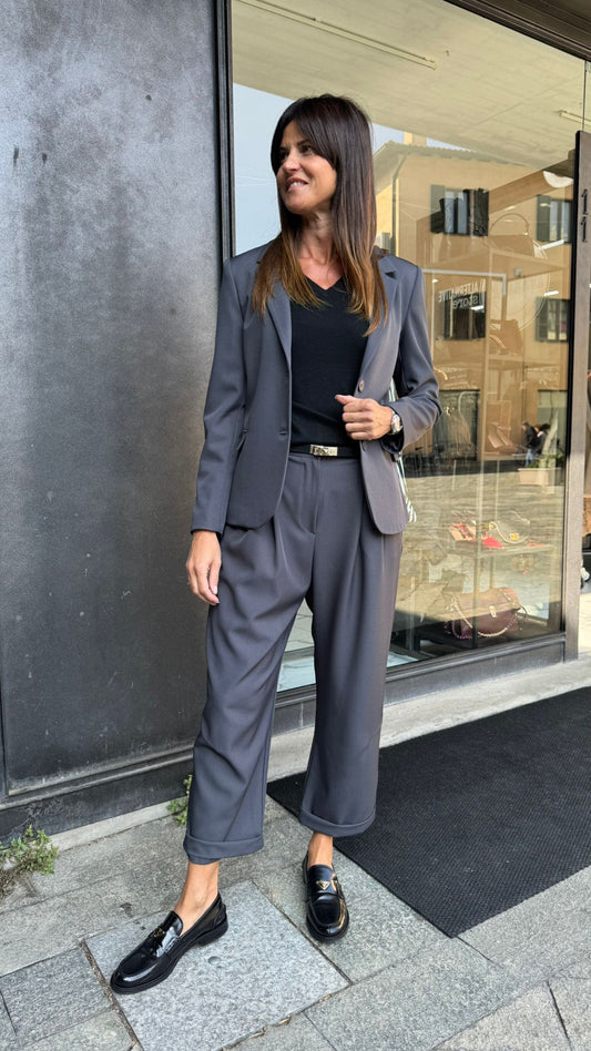 PANTALONE CARROT GRIGIO