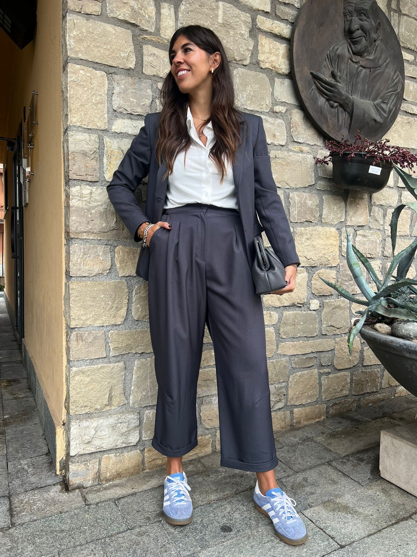 PANTALONE CARROT GRIGIO