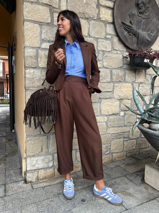 PANTALONE CARROT CIOCCOLATO