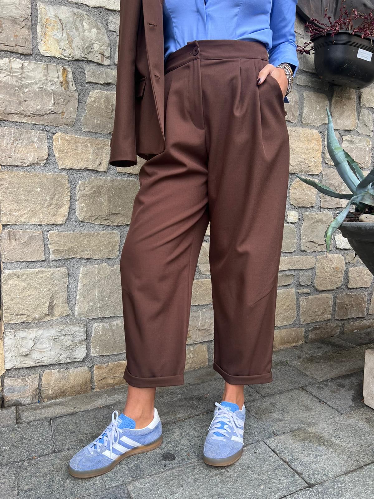 PANTALONE CARROT CIOCCOLATO