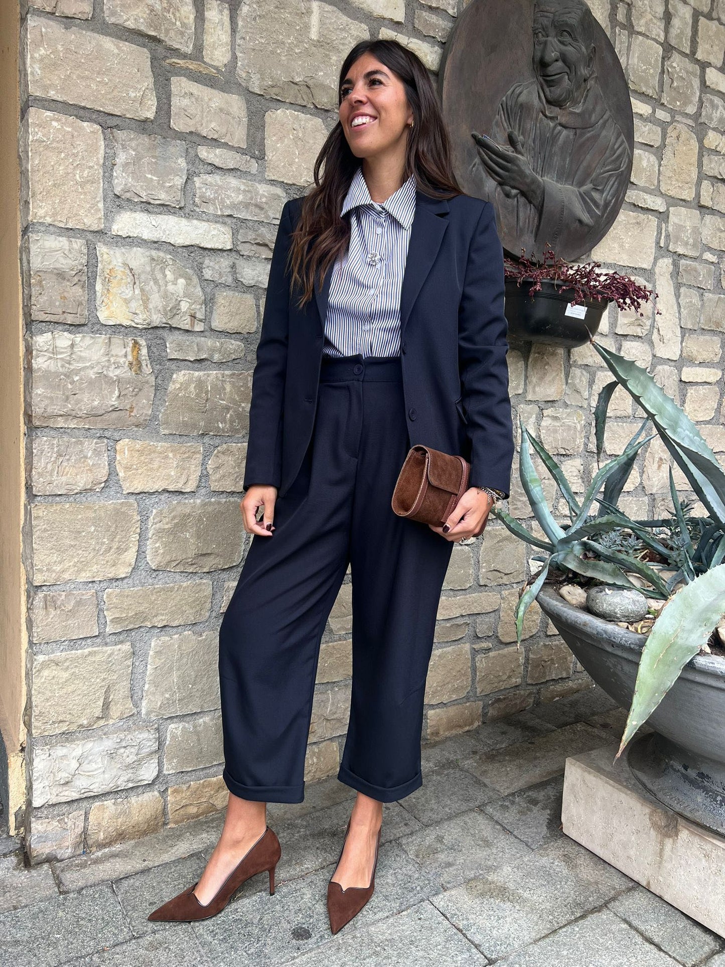 PANTALONE CARROT BLU