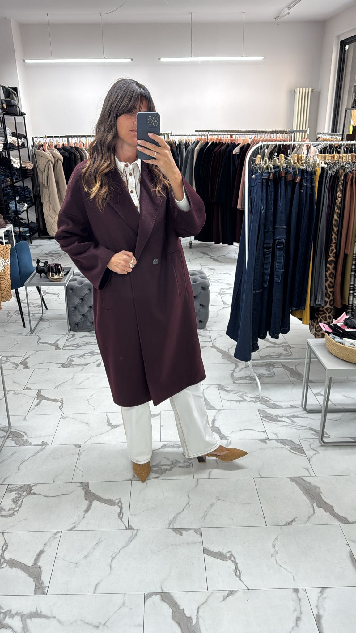 CAPPOTTO OVETTO OVERSIZED BORDEAUX