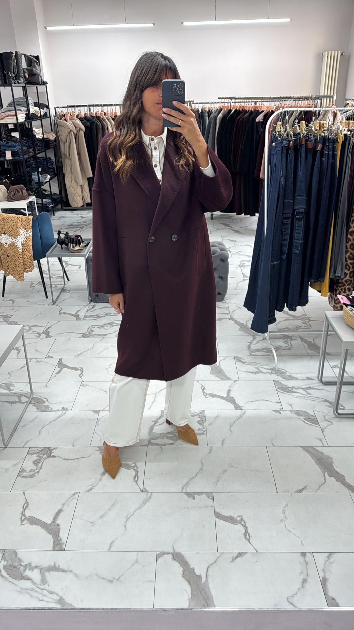 CAPPOTTO OVETTO OVERSIZED BORDEAUX
