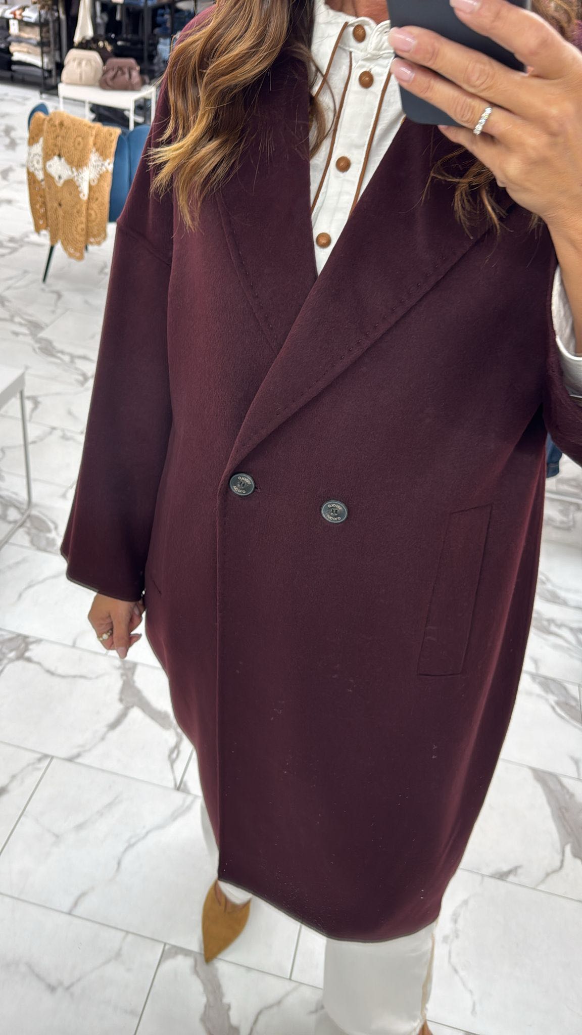 CAPPOTTO OVETTO OVERSIZED BORDEAUX