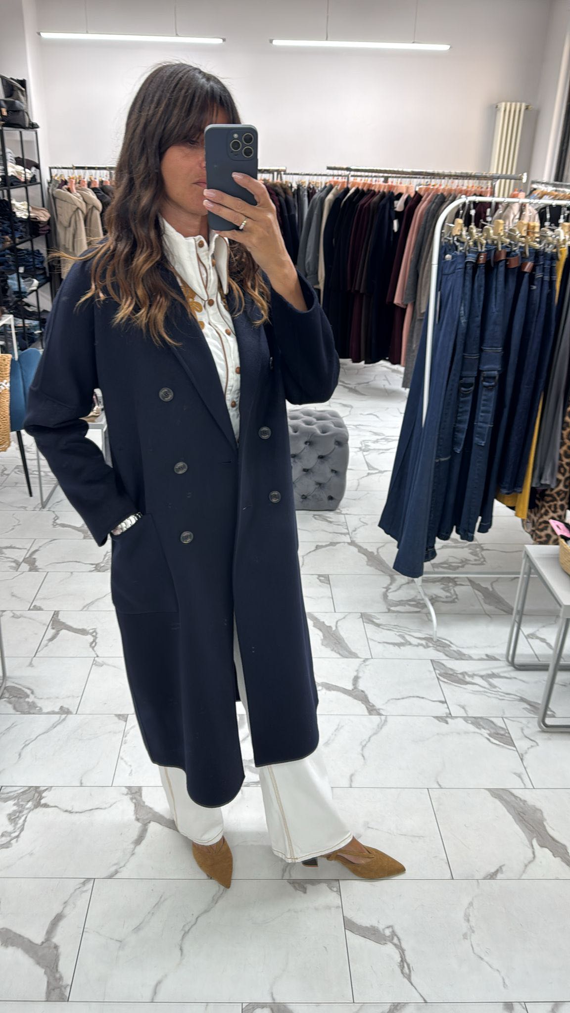 CAPPOTTO HAND MADE DOPPIO PETTO BLU