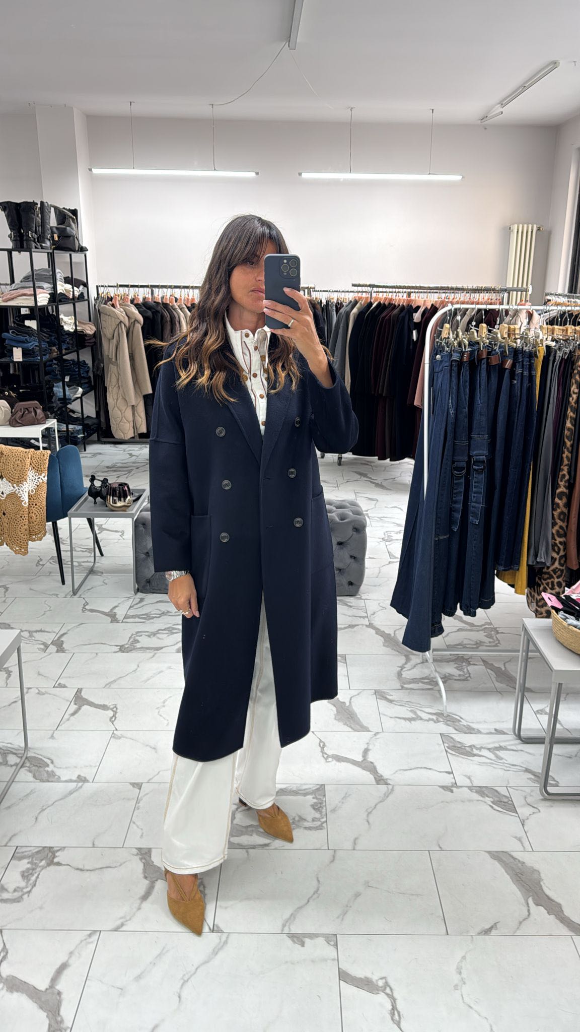 CAPPOTTO HAND MADE DOPPIO PETTO BLU