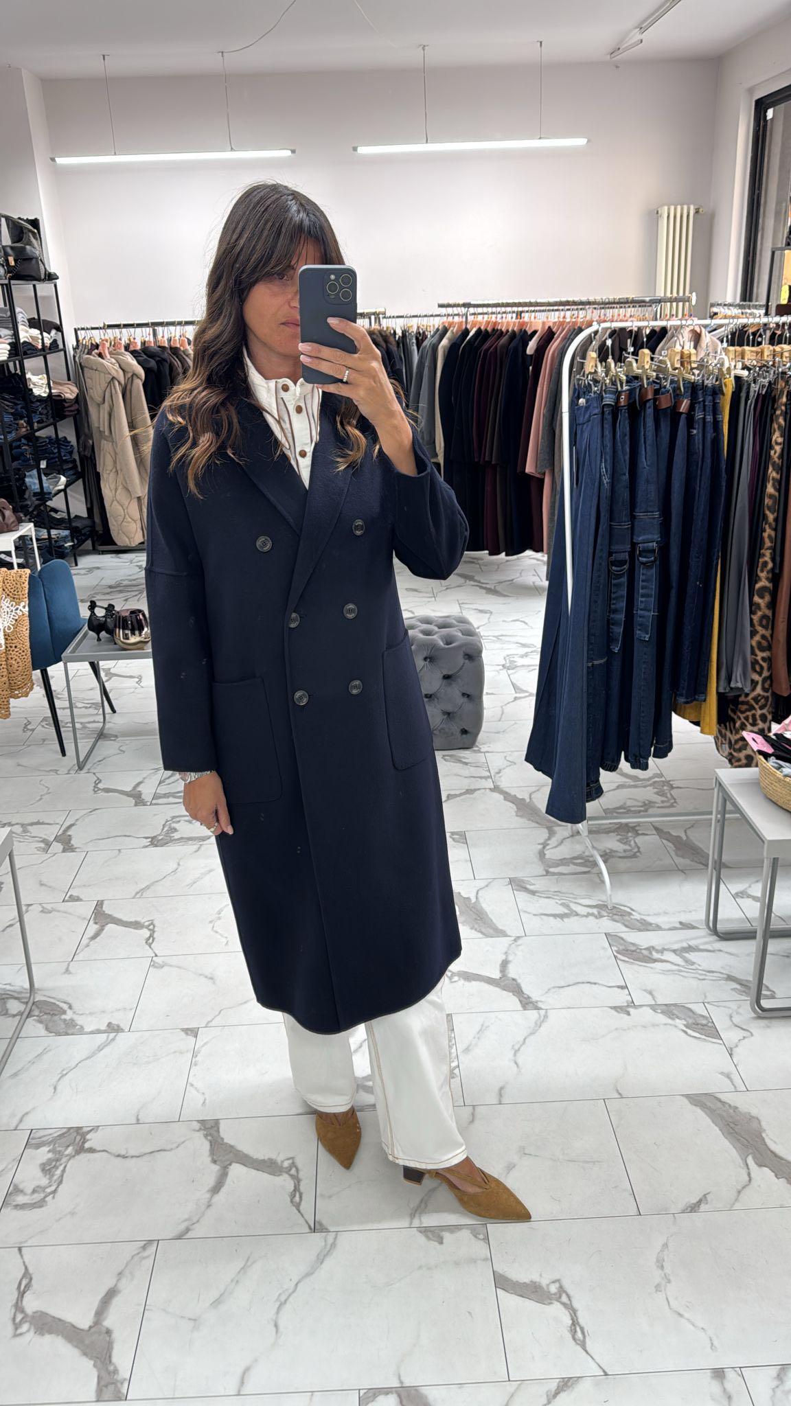 CAPPOTTO HAND MADE DOPPIO PETTO BLU