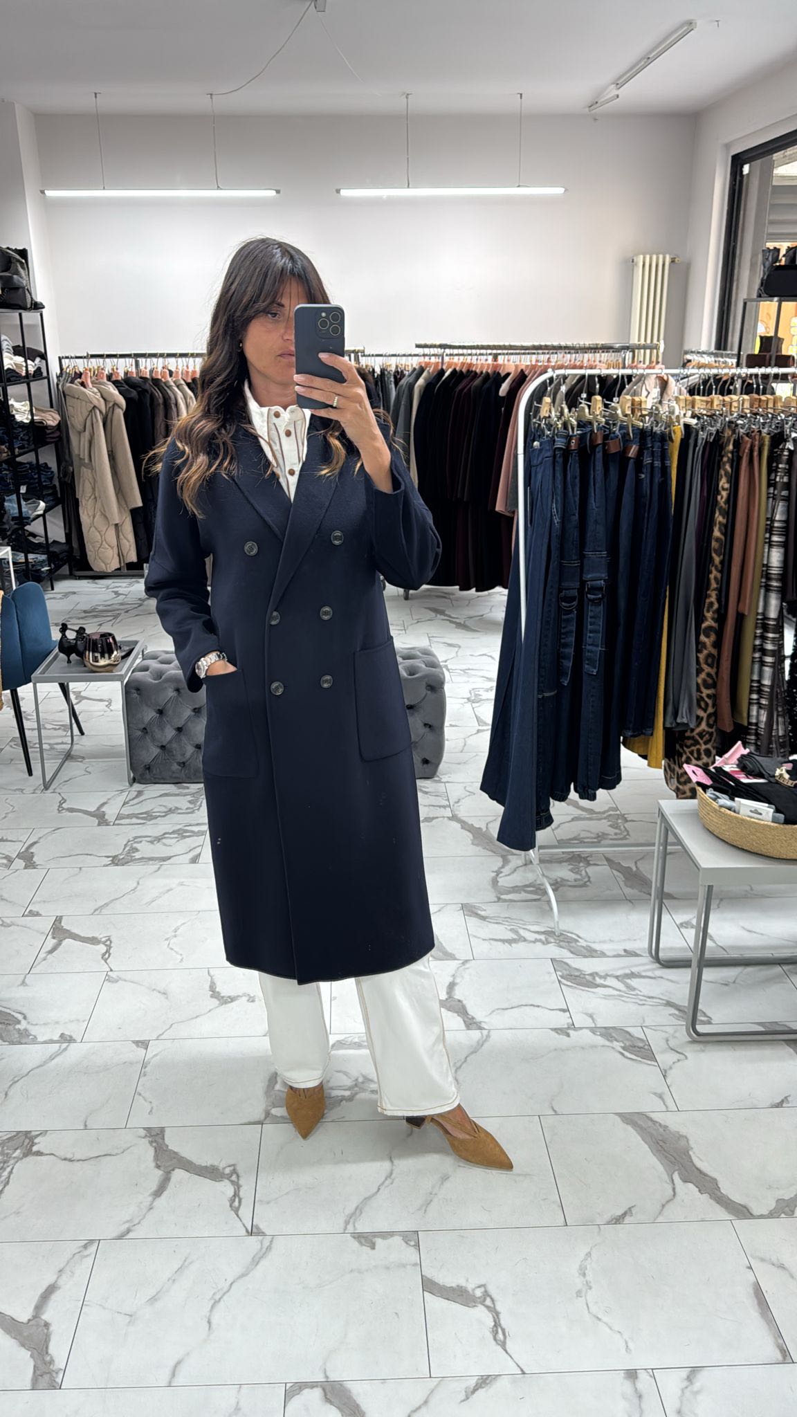 CAPPOTTO HAND MADE DOPPIO PETTO BLU