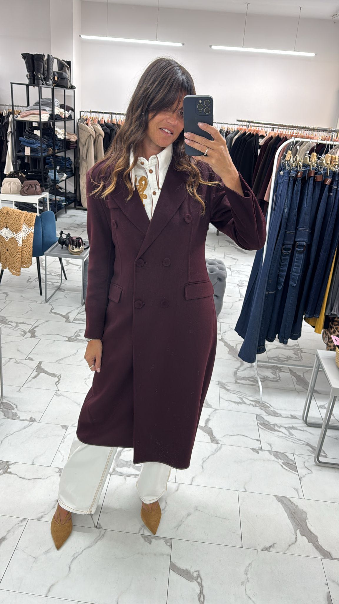 CAPPOTTO DOPPIOPETTO BORDEAUX