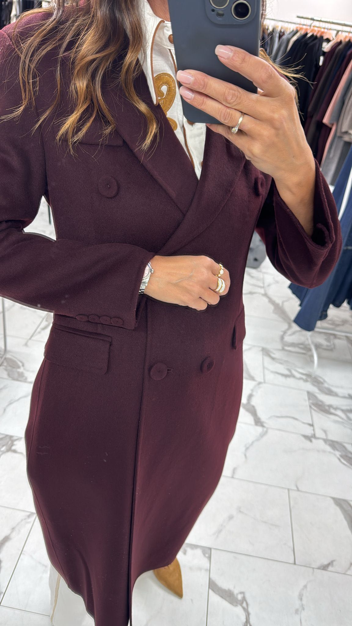 CAPPOTTO DOPPIOPETTO BORDEAUX